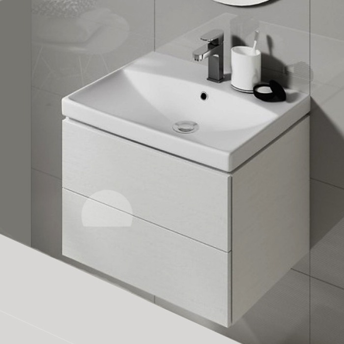 Lavoar pentru mobilier Cersanit, City, 50 cm, alb [4]
