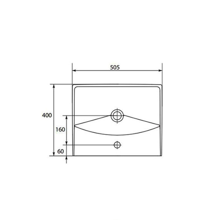 Lavoar pentru mobilier Cersanit, City, 50 cm, alb [2]