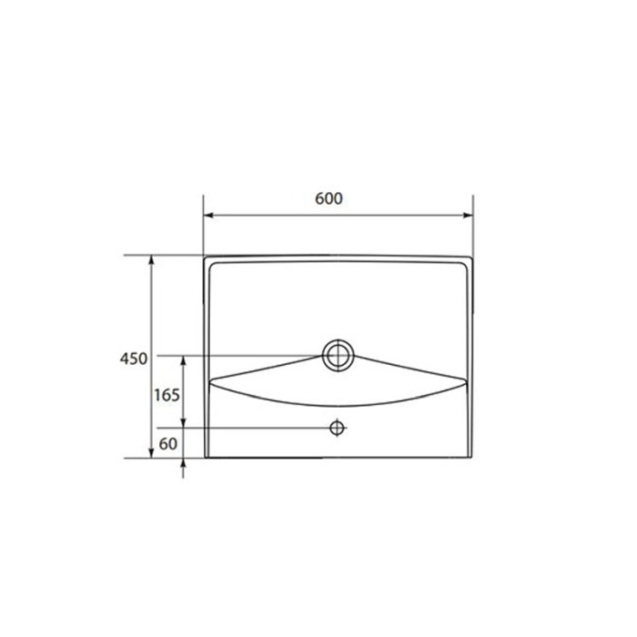 Lavoar pentru mobilier Cersanit, City, 60 cm, alb [2]