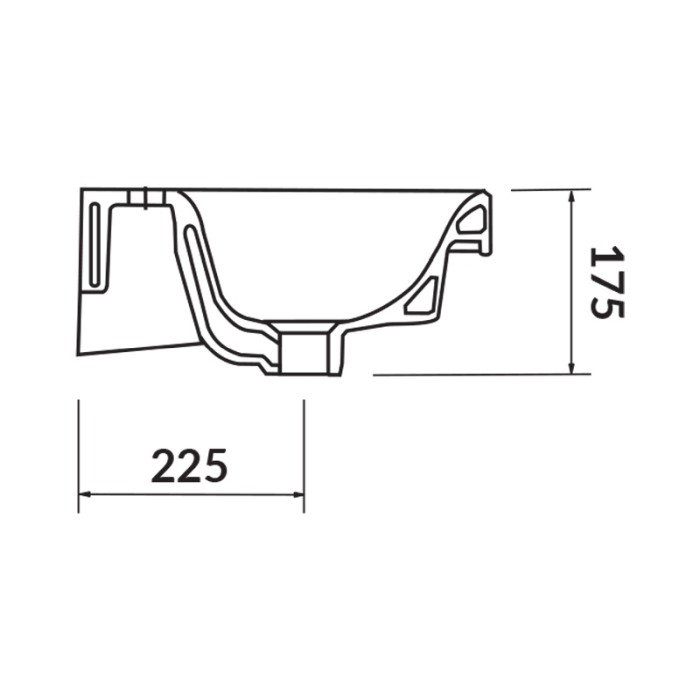 Lavoar pentru mobilier, Cersanit, Moduo, 60 x 45 cm, alb [4]
