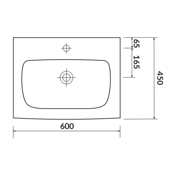 Lavoar pentru mobilier, Cersanit, Moduo, 60 x 45 cm, alb [2]