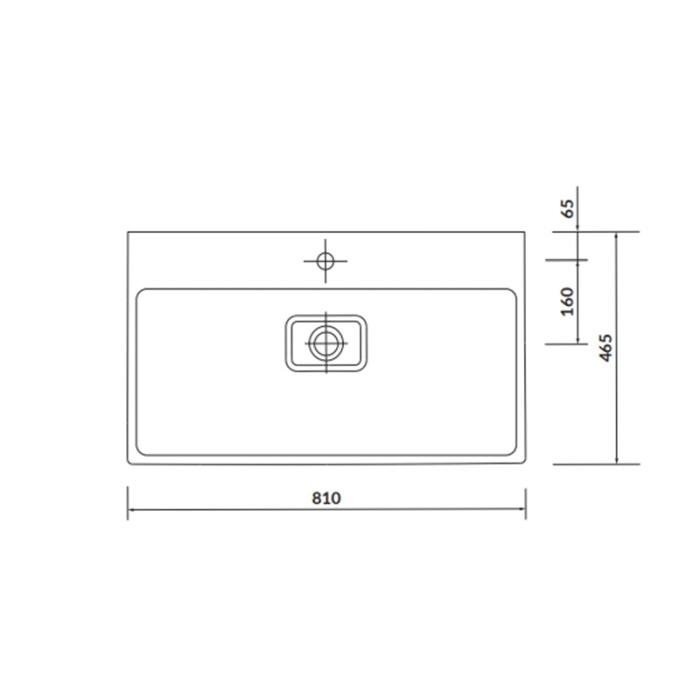 Lavoar pentru mobilier Cersanit, Virgo, 80 cm, alb [3]