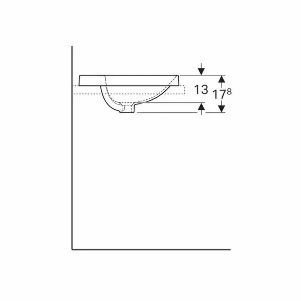 Lavoar semiincastrat Geberit Variform rotund cu preaplin 48 cm [4]