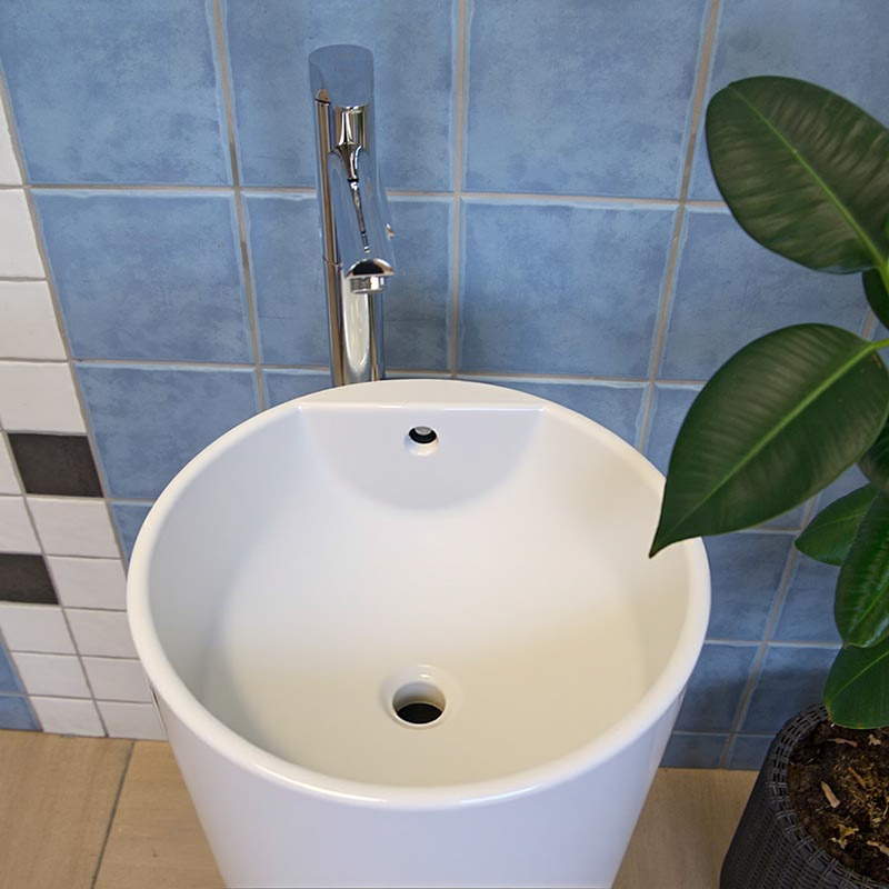 Lavoar stativ, Fluminia, Athos, rotund, 40 cm, alb [2]