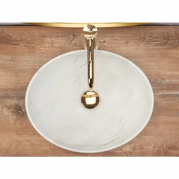 Lavoar stil marmura alb pe blat Rea Sofia Calala 41 cm [5]