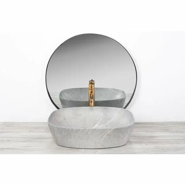 Lavoar stil piatra/gri pe blat Rea Freja Gray 50 cm [2]
