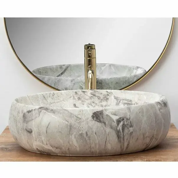 Lavoar stil piatra gri pe blat Rea Linda Stone 48,3 cm [2]