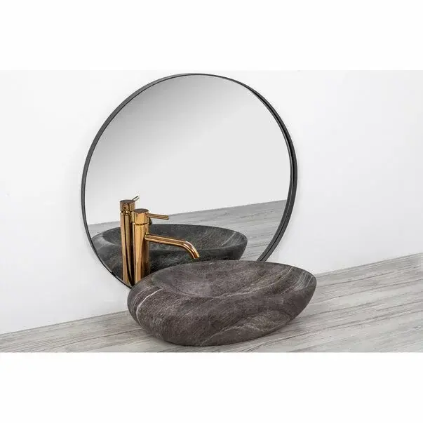 Lavoar stil piatra gri pe blat Rea Roxy Stone Grey 49 cm [2]