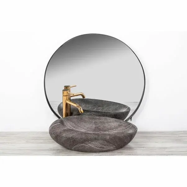 Lavoar stil piatra gri pe blat Rea Roxy Stone Grey 49 cm [4]