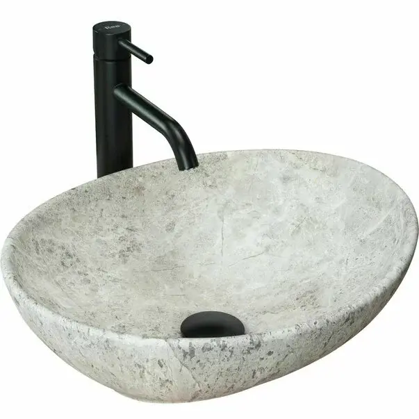 Lavoar stil piatra gri pe blat Rea Sofia Light Stone 41 cm [1]