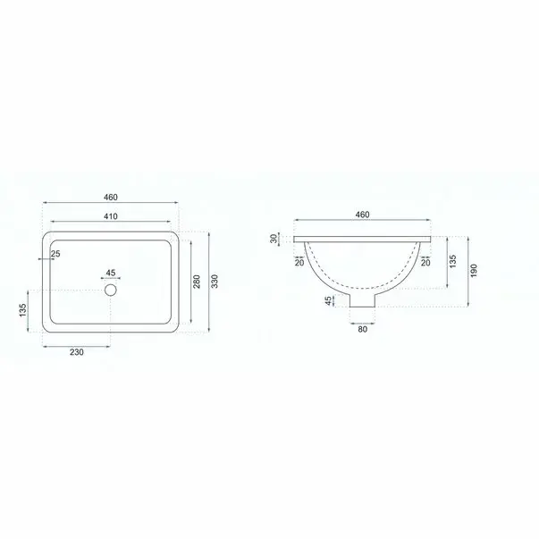 Lavoar sub blat Rea Adela 46 cm [5]
