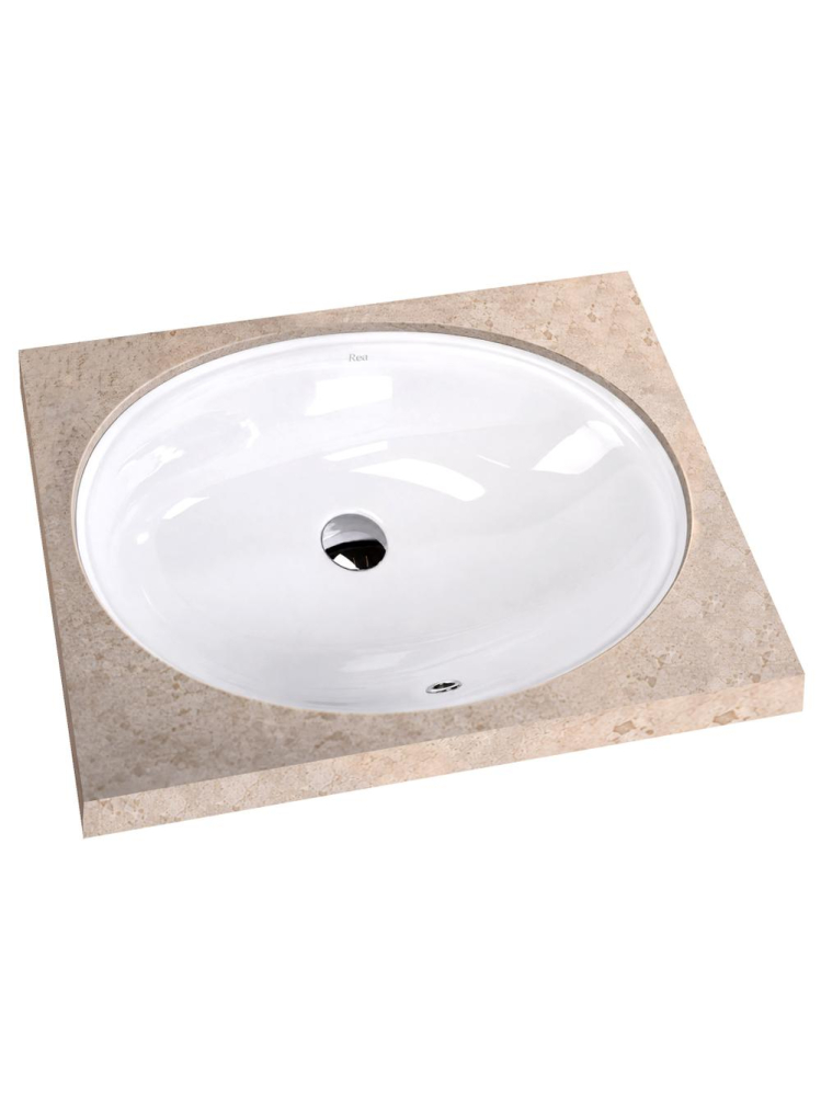 Lavoar sub blat Rea Niva alb lucios oval 595x405x200 mm ceramica sanitara [11]