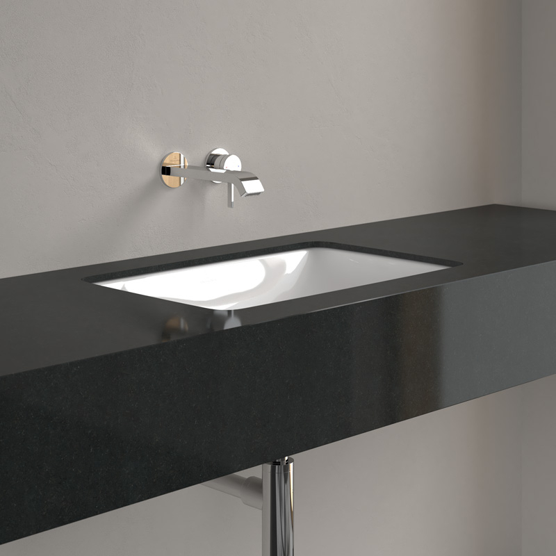 Lavoar sub blat Villeroy & Boch, Loop & Friends, dreptunghiular, fără orificiu baterie și preaplin, alb alpin [5]