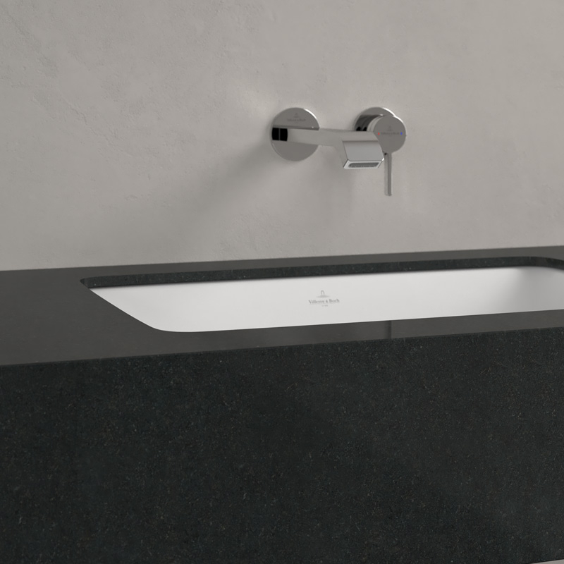 Lavoar sub blat Villeroy & Boch, Loop & Friends, dreptunghiular, fără orificiu baterie și preaplin, alb alpin [6]