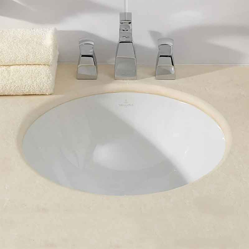 Lavoar sub blat Villeroy&Boch, Loop&Friends, rotund, fără preaplin, CeramicPlus, alb alpin [2]