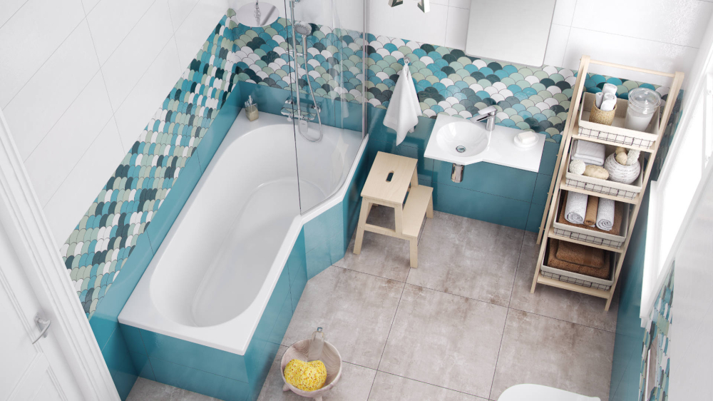 Lavoar suspendat Be Spot Solid Surface 60x34 cm stânga alb lucios [3]