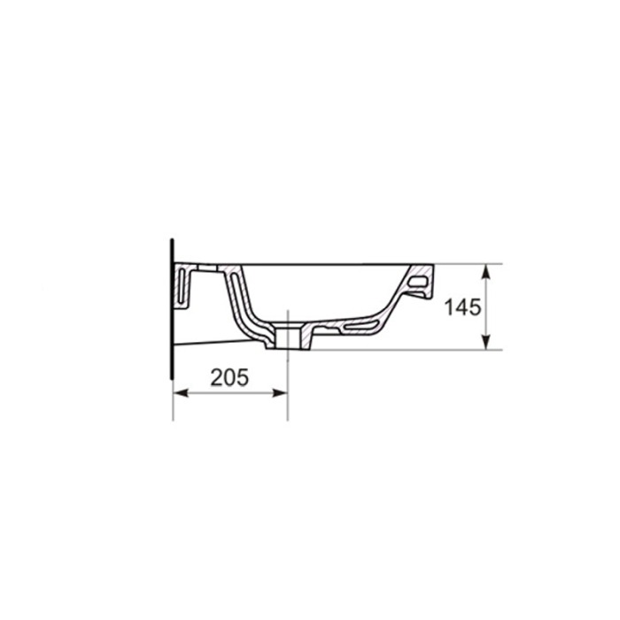 Lavoar suspendat Cersanit, Easy, 60 cm, alb [6]