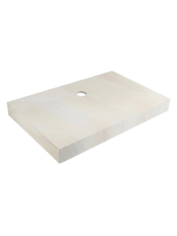 Lavoar de perete suspendat Rea Apollo Gran Cloud Sky 80 cm mat bej imitatie piatra [3]
