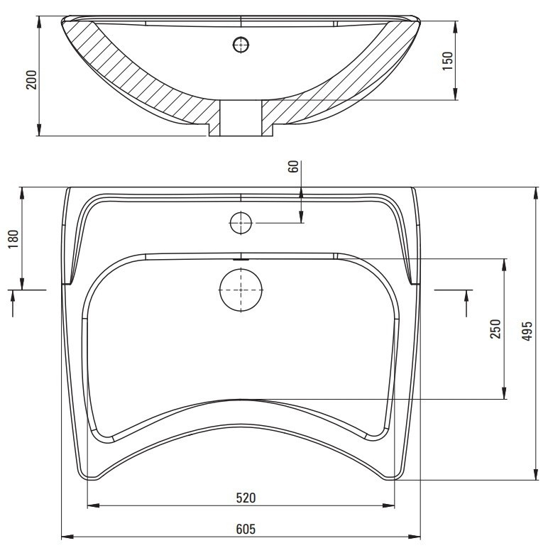 Lavoar suspendat Deante Vital alb 50x60cm [7]