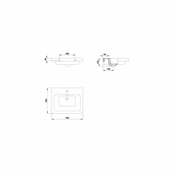 Lavoar suspendat Gala Street Square 55x45 [3]