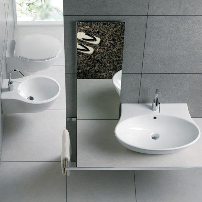 Lavoar suspendat Hatria, Nido, 62 cm, alb [4]