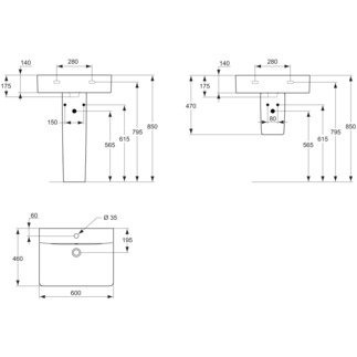 Lavoar suspendat Ideal Standard Connect Cube 60cm [5]