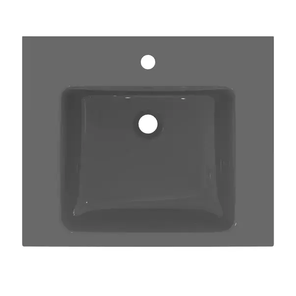 Lavoar suspendat Ideal Standard i.life B gri lucios 61 cm cu orificiu baterie si preaplin [11]