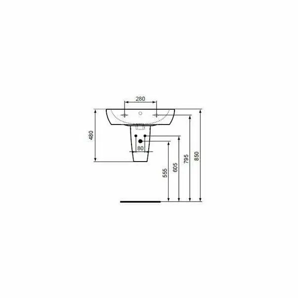 Lavoar suspendat Ideal Standard Tempo 55 cm [4]