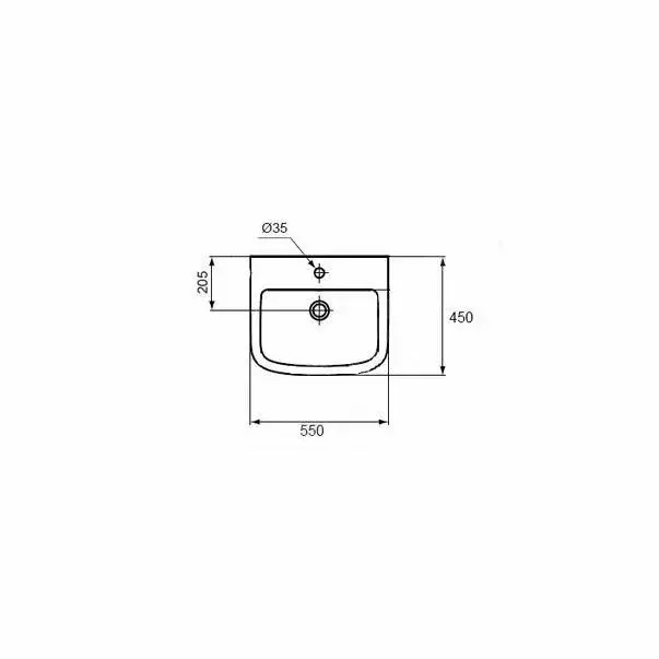Lavoar suspendat Ideal Standard Tempo 55 cm [6]