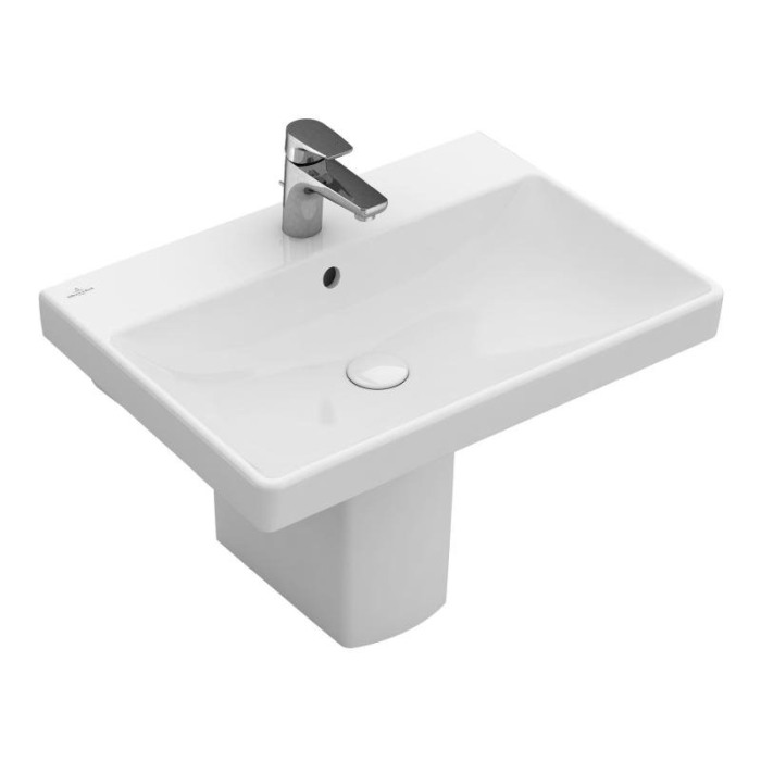 Lavoar Villeroy & Boch, Avento, 65 cm, dreptunghiular, cu orificu pentru baterie si preaplin, alb [1]