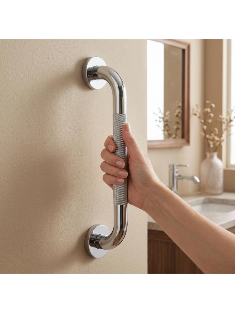 Maner de baie anti-alunecare 104 crom inox 430mm montaj suruburi [3]