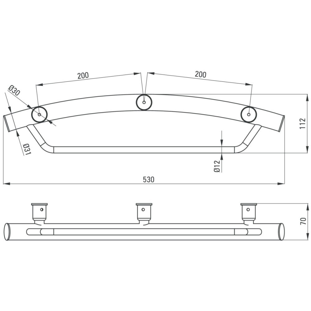 Maner de sustinere Deante Vital 11,2x54,5 cm negru 2 in 1 [3]