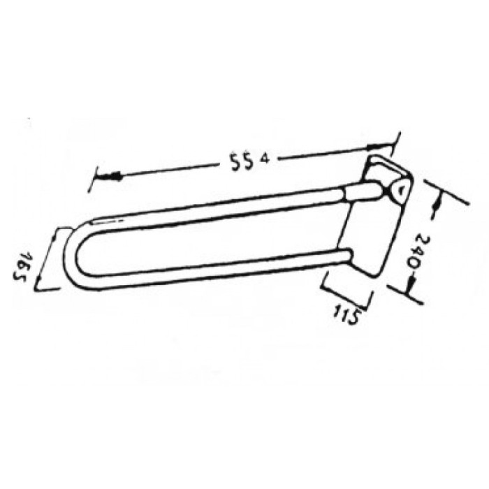 Maner dublu, Ferro, Novatore Help, rabatabil, lungime 55 cm, alb [2]