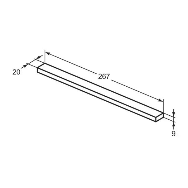 Maner pentru mobilier Ideal Standard i.life aluminiu lucios 34 cm [9]