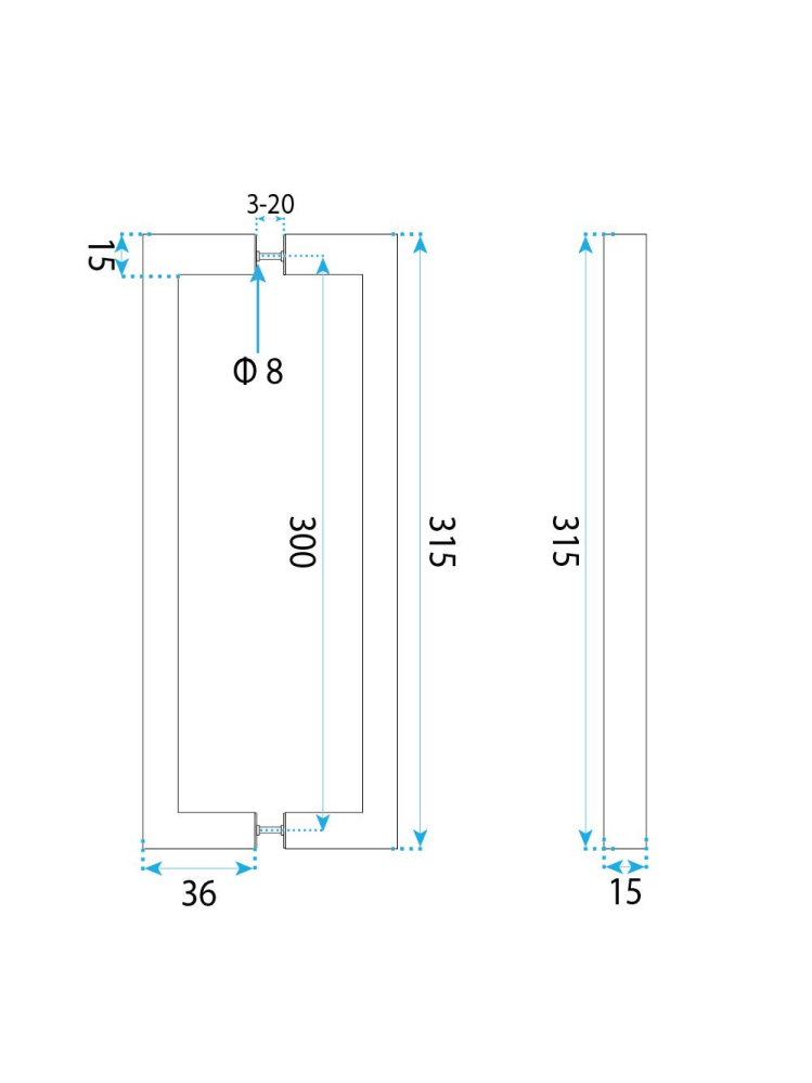 Maner usa dus Rea 01 auriu periat alama 170mm montaj suruburi [7]