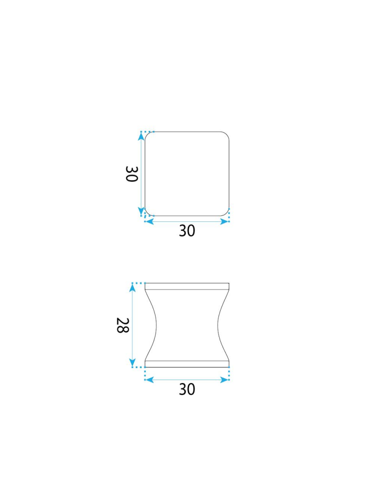 Maner usa dus Rea 04 auriu periat alama 30x28x30 mm montaj suruburi [2]