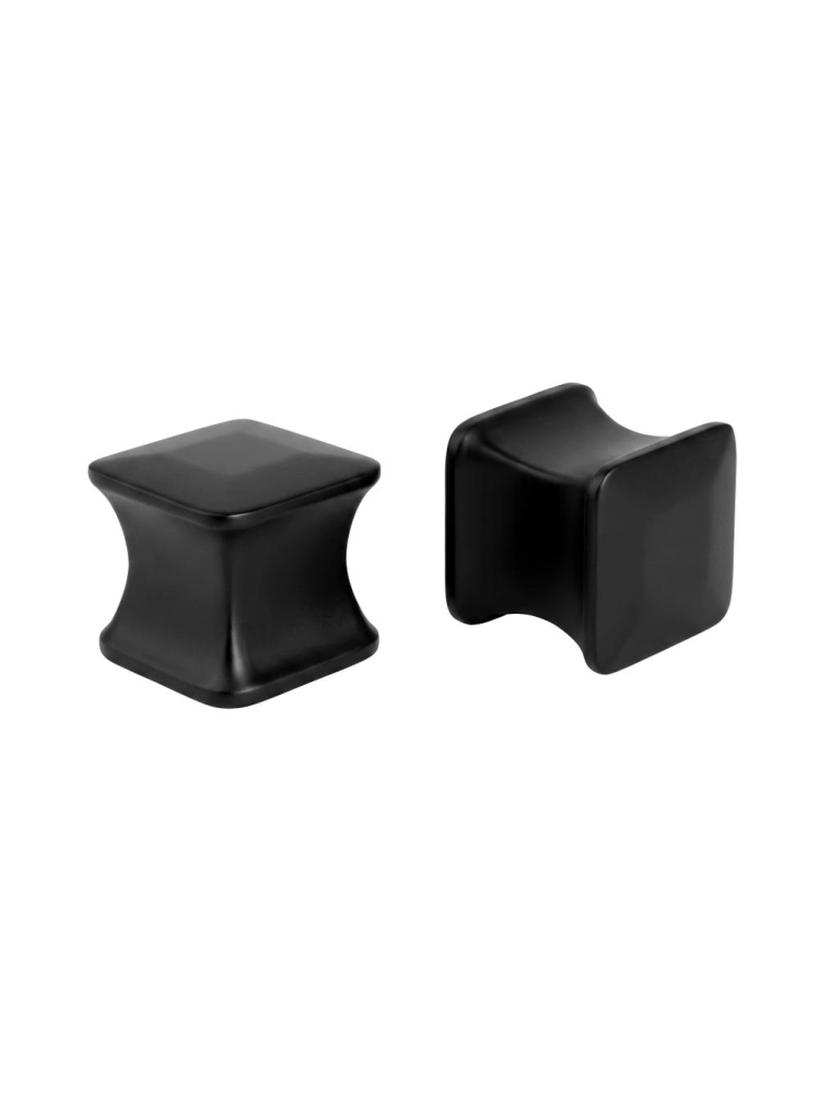 Maner usa dus Rea 04 negru mat alama 30x28x30 mm montaj suruburi [8]