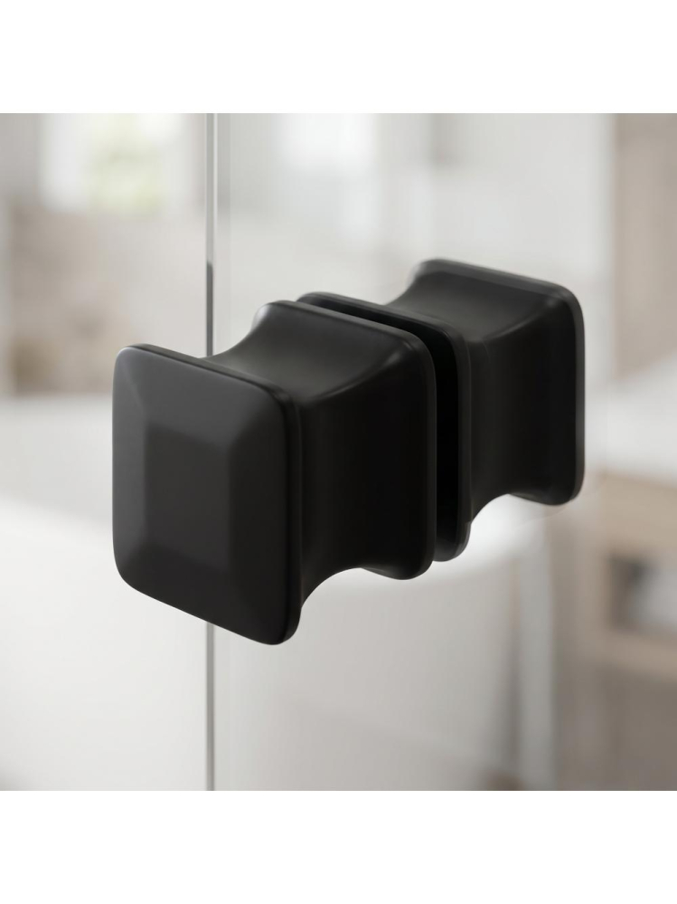 Maner usa dus Rea 04 negru mat alama 30x28x30 mm montaj suruburi [6]