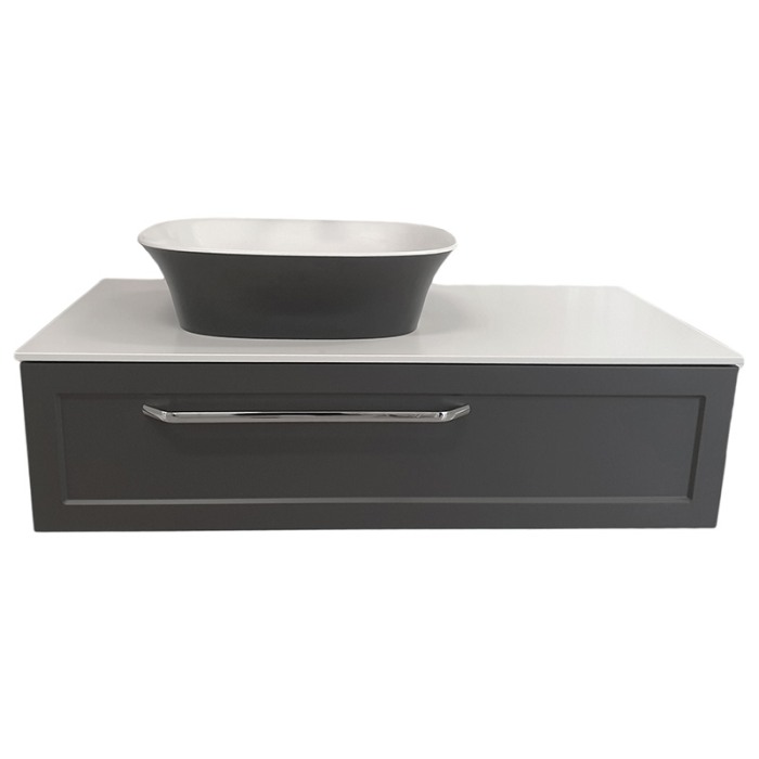 Masca cu blat pentru lavoar, Kolpasan, Blanche, 110 cm, antracit [1]