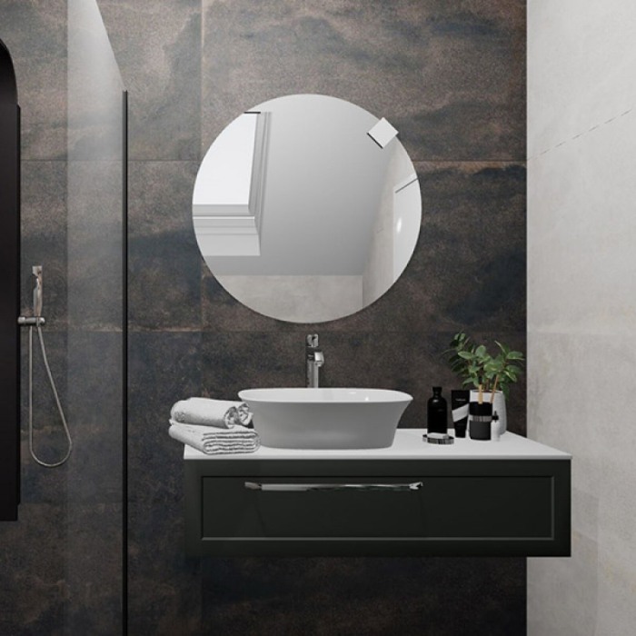Masca cu blat pentru lavoar, Kolpasan, Blanche, 110 cm, antracit [3]