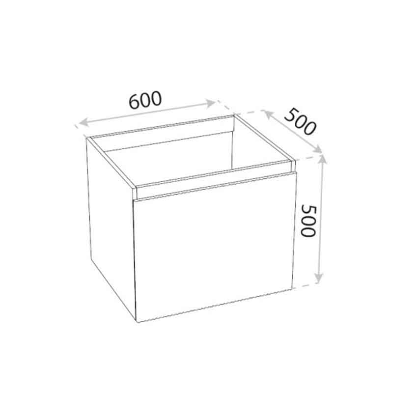 Mobilier cu lavoar sub blat, Spectrum, Asturias 60, riflat, lemn [4]