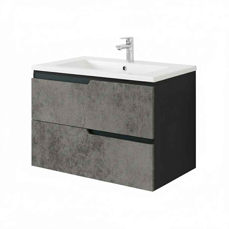 Mobilier pentru lavoar încastrat Fluminia Bari 80 cm urban grey [1]