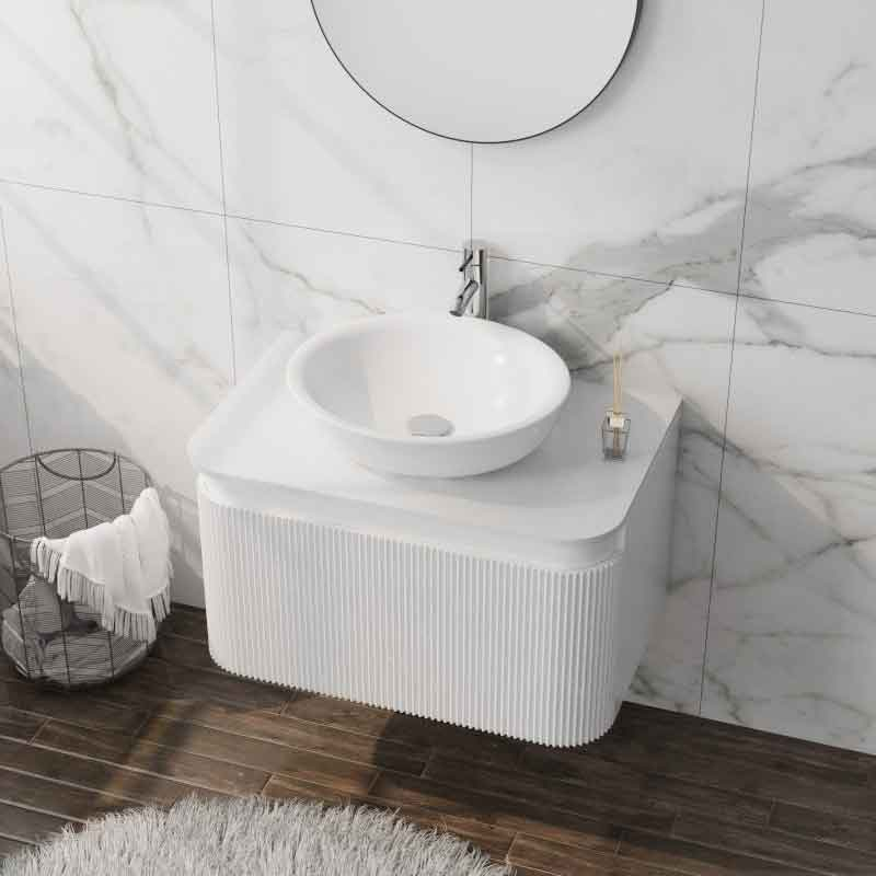 Mobilier pentru lavoar, Spectrum, Milena 80, riflat alb mat [3]