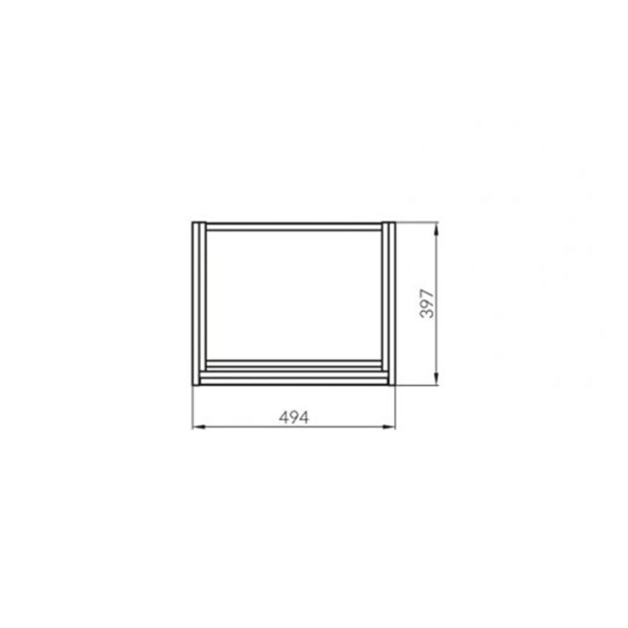 Mobilier suspendat Cersanit, Crea, cu doua sertare, 50 cm, gri [3]