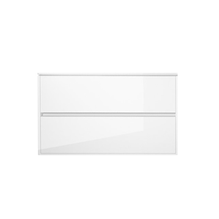 Mobilier suspendat Cersanit, Crea, cu doua sertare, 80 cm, alb [4]