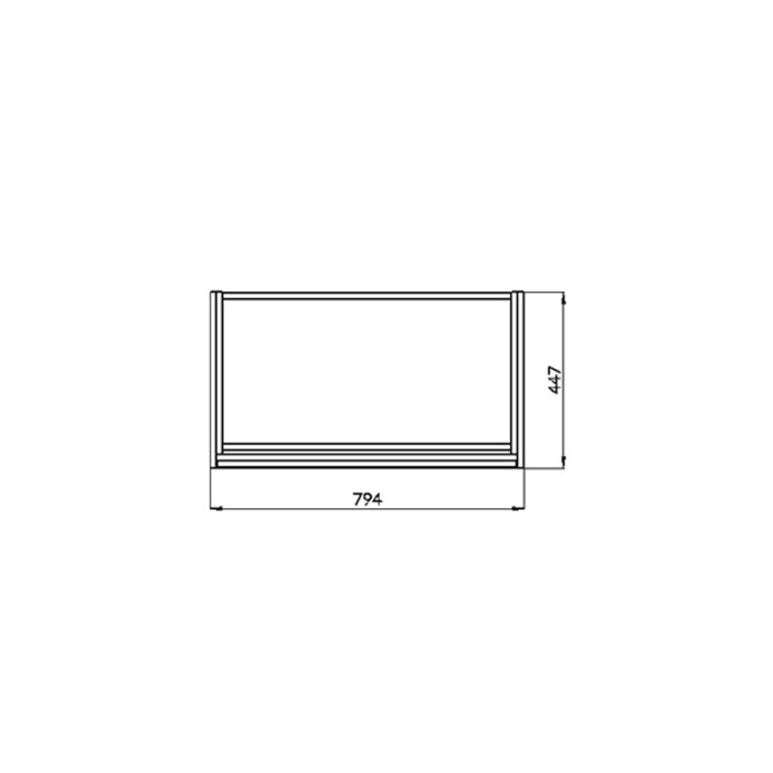 Mobilier suspendat Cersanit, Crea, cu doua sertare, 80 cm, alb [3]
