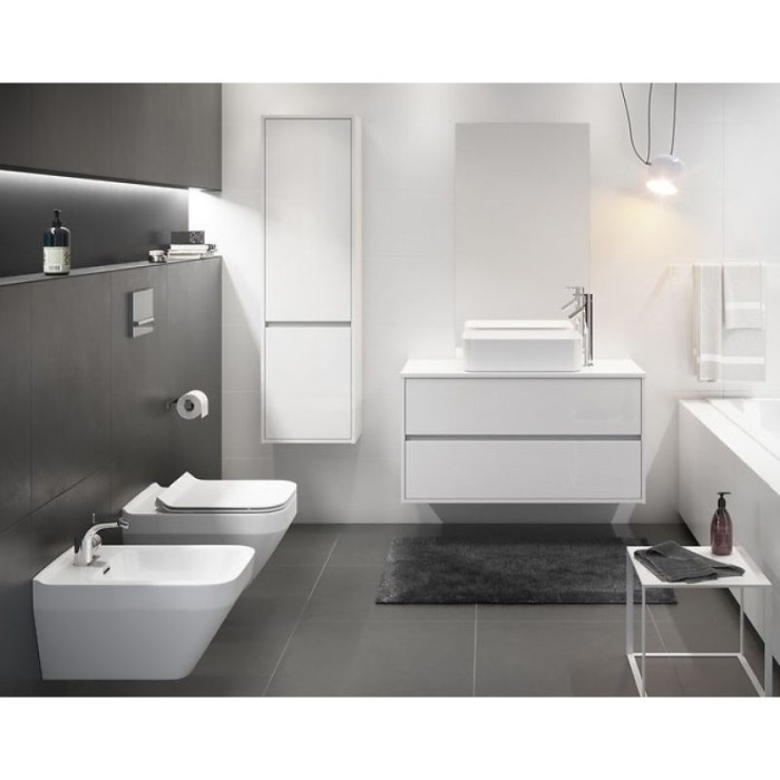 Mobilier suspendat Cersanit, Crea, pentru lavoar pe blat, 100 cm, alb [6]