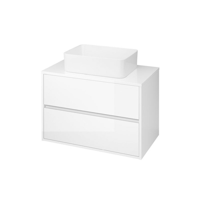 Mobilier suspendat Cersanit, Crea, pentru lavoar pe blat, 80 cm, alb [1]
