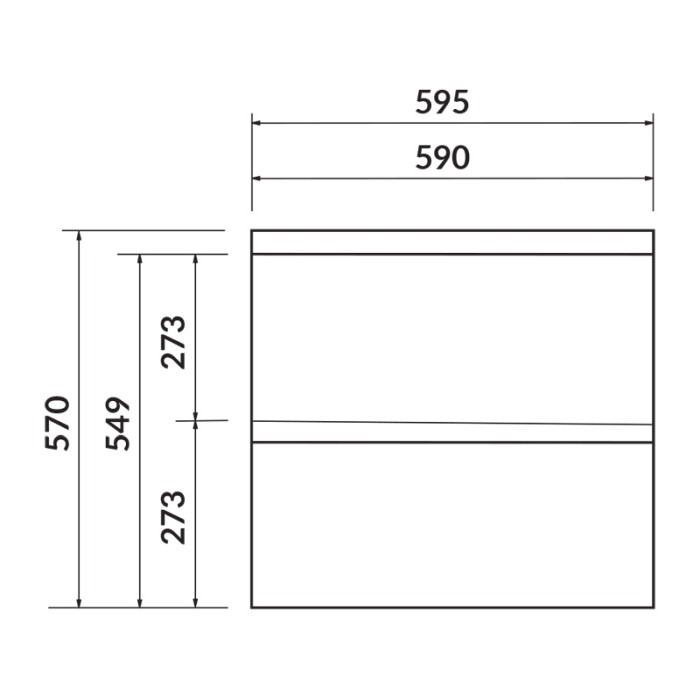 Mobilier suspendat Cersanit, Moduo, pentru lavoar incastrabil, 60 cm, alb [2]