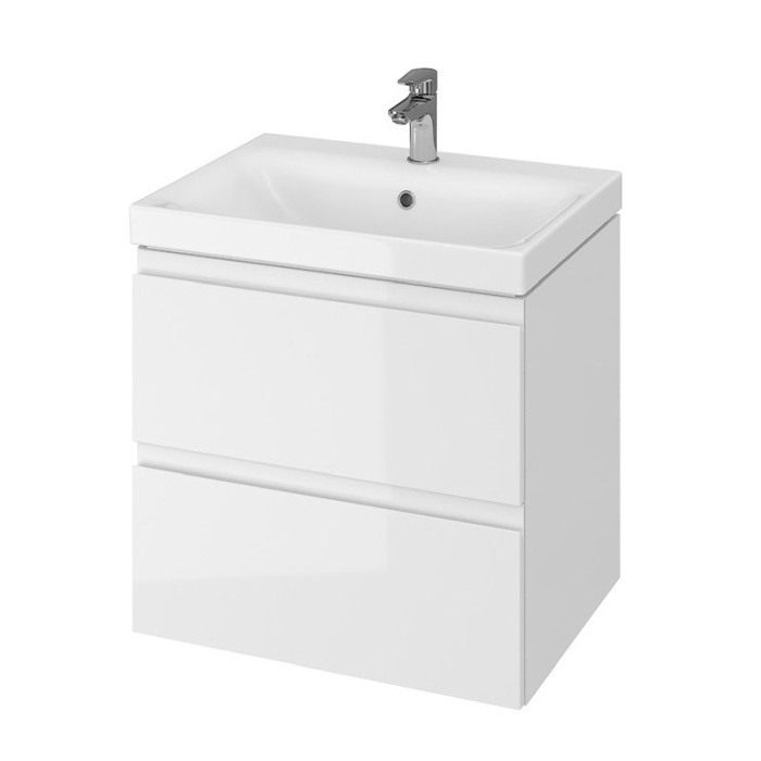 Mobilier suspendat Cersanit, Moduo, pentru lavoar incastrabil, 60 cm, alb [1]